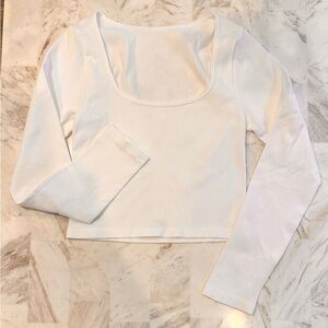 Classic White Long Sleeve Women's Top